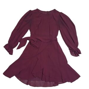 B Darlin 3/4 Sleeve Dark Red Dress Size 1/2